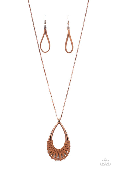 Homespun Artifact - Copper Necklace Paparazzi