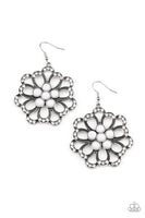 Dazzling Dewdrops - White Earrings Paparazzi