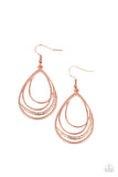 Outrageously Opulent - Copper Earrings Paparazzi