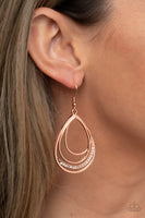 Outrageously Opulent - Copper Earrings Paparazzi