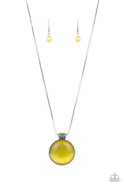 Look Into My Aura - Yellow Necklace Paparazzi