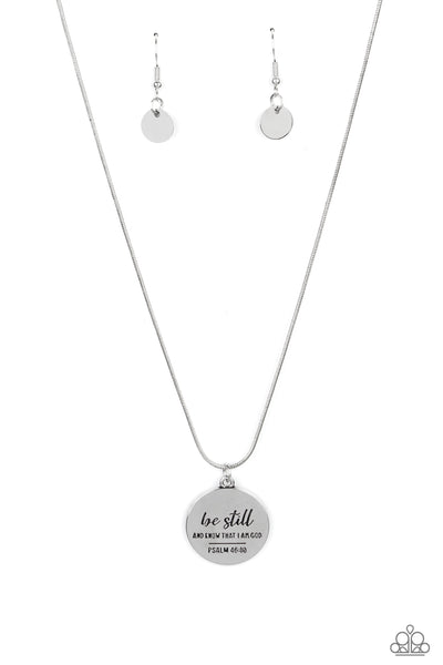 Be Still - Silver Necklace Paparazzi