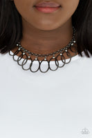 Double OVAL-time - Black Necklace Paparazzi