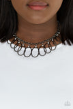 Double OVAL-time - Black Necklace Paparazzi