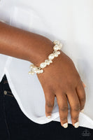 Imperfectly Perfect - White Pearl Bracelet Paparazzi