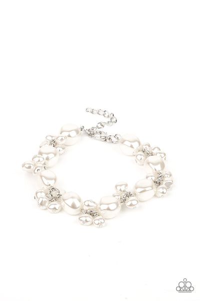 Imperfectly Perfect - White Pearl Bracelet Paparazzi