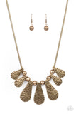 Gallery Goddess - Brass Necklace Paparazzi