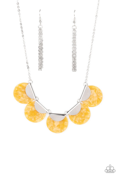 Mermaid Oasis - Yellow Necklace Paparazzi