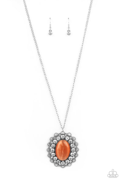 Oh My Medallion - Orange Necklace Paparazzi