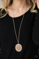 Oh My Medallion - Orange Necklace Paparazzi