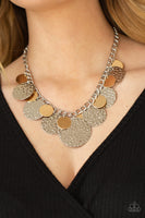 Industrial Grade Glamour - Silver & Gold Necklace Paparazzi