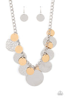 Industrial Grade Glamour - Silver & Gold Necklace Paparazzi