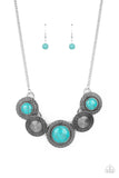 Canyon Cottage - Blue Turquoise Necklace Paparazzi