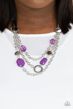 Oceanside Spa - Purple Necklace Paparazzi