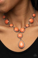 Terrestrial Trailblazer - Orange Necklace Paparazzi