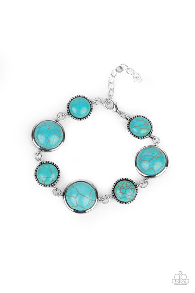 Turn Up The Terra - Blue Turquoise Bracelet Paparazzi