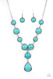 Terrestrial Trailblazer - Blue Turquoise Necklace Paparazzi