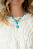 Terrestrial Trailblazer - Blue Turquoise Necklace Paparazzi