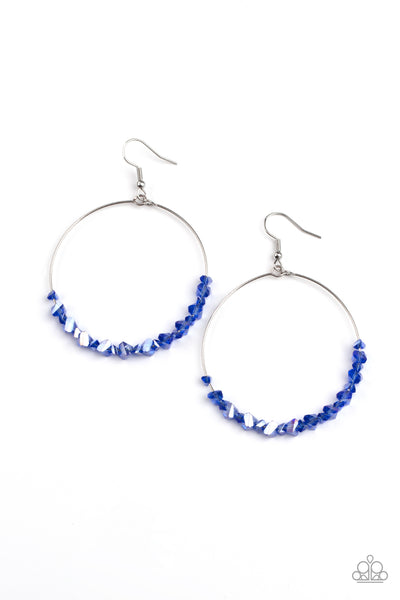 Glimmering Go-Getter - Blue Earrings Paparazzi