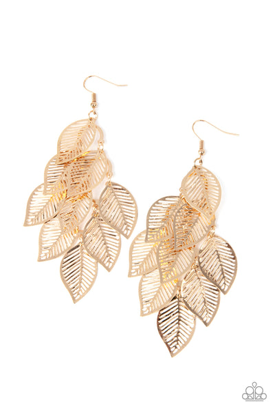 Limitlessly Leafy - Gold Earrings Paparazzi Incoming