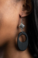 Retro Reveal - Black Earrings Paparazzi