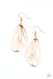 Turn Into A Butterfly - Gold Earrings Paparazzi