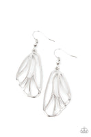 Turn Into A Butterfly - Silver Earrings Paparazzi