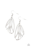 Turn Into A Butterfly - Silver Earrings Paparazzi