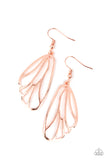 Turn Into A Butterfly - Copper Earrings Paparazzi