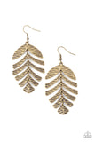 Palm Lagoon - Brass Earrings Paparazzi