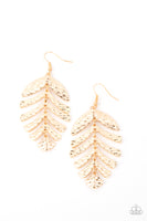 Palm Lagoon - Gold Earrings Paparazzi