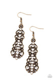 Diva Decorum - Brass Earrings Paparazzi