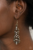 Diva Decorum - Brass Earrings Paparazzi