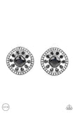 Dazzling Definition - Black Clip On Earrings Paparazzi