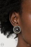 Dazzling Definition - Black Clip On Earrings Paparazzi