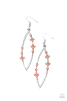 Flowery Finesse - Orange Earrings Paparazzi