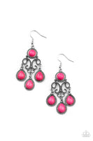 Canyon Chandelier - Pink Earrings Paparazzi