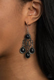 Canyon Chandelier - Black Earrings Paparazzi