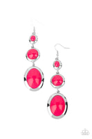 Retro Reality - Pink Earrings Paparazzi