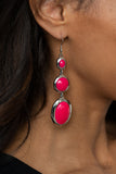 Retro Reality - Pink Earrings Paparazzi