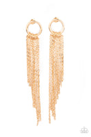 Divinely Dipping - Gold Earrings Paparazzi