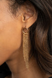 Divinely Dipping - Gold Earrings Paparazzi