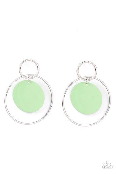 POP, Look, and Listen - Green Earrings Paparazzi