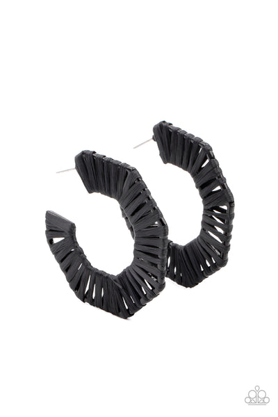 Fabulously Fiesta - Black Earrings Paparazzi