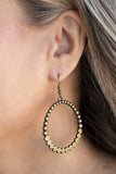 Rustic Society - Brass Earrings Paparazzi