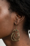 Artisan Relic - Brass Earrings Paparazzi