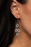Luminously Linked - Black Earrings Paparazzi
