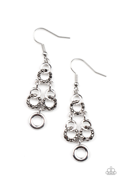 Luminously Linked - Silver Earrings Paparazzi