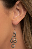 Luminously Linked - Silver Earrings Paparazzi