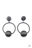 Social Sphere - Black Earrings Paparazzi